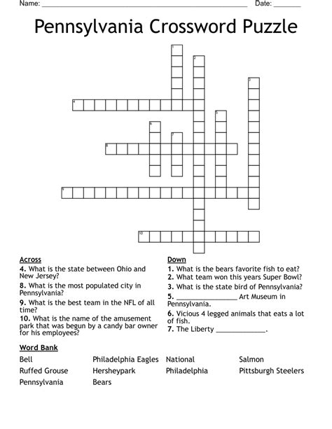 pennsylvania city crossword.